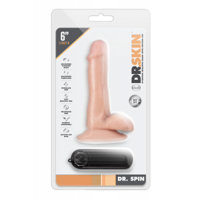 Вибратор с вращением Blush DR SKIN DR SPIN 6INCH GYRATING DILDO Вибратор с вращением Blush DR SKIN DR SPIN 6INCH GYRATING DILDO