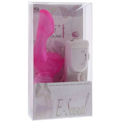 Фаллоимитатор вибромассажер E-Sensual : Jelly Kristal, PINK