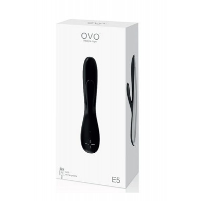 Вибромассажер OVO E5 RECHARGEABLE VIBRATOR, BLACK