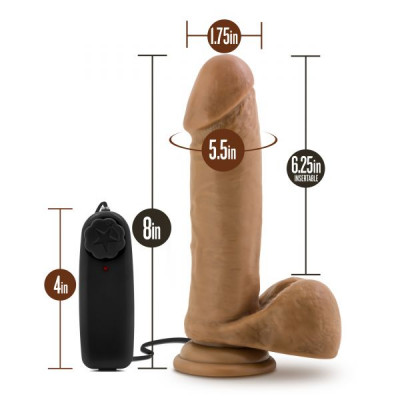 Вибромассажер LOVERBOY SOCCER CHAMP 8INCH DILDO MOCHA