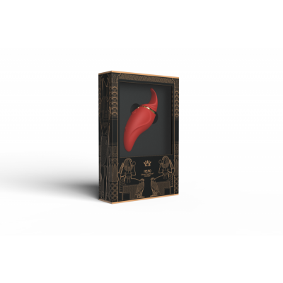 Клиторальный вибромассажер с язычком и вибрацией Zalo Hero, Wine Red