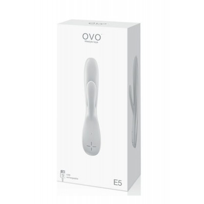 Вибромассажер OVO E5 RECHARGEABLE VIBRATOR, WHITE