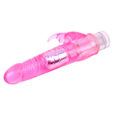Двойной вибратор Chisa Novelties Jelly Glitters Dual Teaser Pink