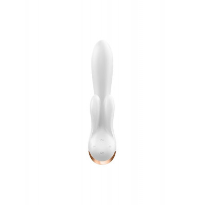Смарт вібратор кролик із подвійним відростком Satisfyer Double Flex White