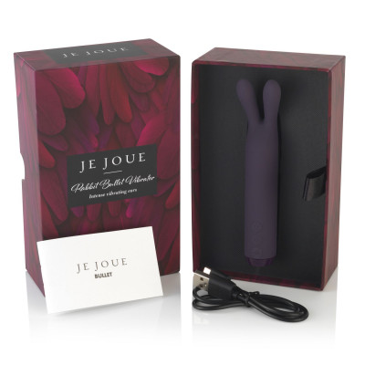 Вібратор з вушками Je Joue - Rabbit Bullet Vibrator Purple, глибока вібрація Вібратор з вушками Je Joue - Rabbit Bullet Vibrator Purple, глибока вібрація