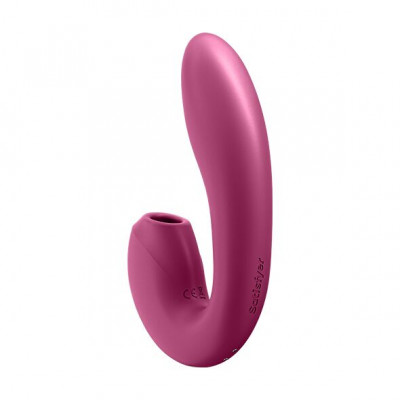 Вакуумный смарт вибратор Satisfyer Sunray Berry, 4 положения ствола Вакуумный смарт вибратор Satisfyer Sunray Berry, 4 положения ствола