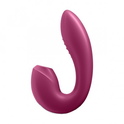 Вакуумный смарт вибратор Satisfyer Sunray Berry, 4 положения ствола Вакуумный смарт вибратор Satisfyer Sunray Berry, 4 положения ствола