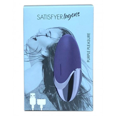 Мощный вибратор Satisfyer Lay-On - Purple Pleasure, водонепроницаемый Мощный вибратор Satisfyer Lay-On - Purple Pleasure, водонепроницаемый