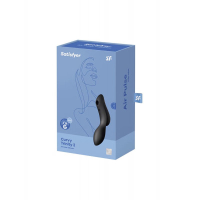 Вакуумный стимулятор с вибрацией Satisfyer Curvy Trinity 2 Black Вакуумный стимулятор с вибрацией Satisfyer Curvy Trinity 2 Black