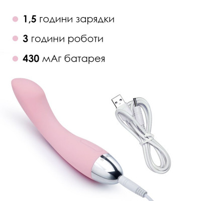 Вібратор для точки G з інтелектуальним режимом Svakom Amy Pale Pink Вібратор для точки G з інтелектуальним режимом Svakom Amy Pale Pink