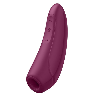 Вакуумный клиторальный стимулятор Satisfyer Curvy 1+ Rose Red с управлением через интернет Вакуумный клиторальный стимулятор Satisfyer Curvy 1+ Rose Red с управлением через интернет