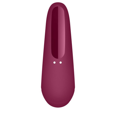 Вакуумный клиторальный стимулятор Satisfyer Curvy 1+ Rose Red с управлением через интернет Вакуумный клиторальный стимулятор Satisfyer Curvy 1+ Rose Red с управлением через интернет