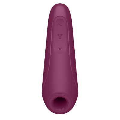Вакуумный клиторальный стимулятор Satisfyer Curvy 1+ Rose Red с управлением через интернет Вакуумный клиторальный стимулятор Satisfyer Curvy 1+ Rose Red с управлением через интернет