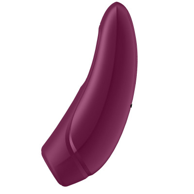 Вакуумный клиторальный стимулятор Satisfyer Curvy 1+ Rose Red с управлением через интернет Вакуумный клиторальный стимулятор Satisfyer Curvy 1+ Rose Red с управлением через интернет
