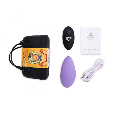 Вібратор в трусики FeelzToys Panty Vibrator Purple з пультом дистанційного керування, 6 режимів робо Вібратор в трусики FeelzToys Panty Vibrator Purple з пультом дистанційного керування, 6 режимів робо