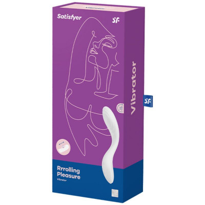 Вібратор із перлинною стимуляцією точки G Satisfyer Rrrolling Pleasure White Вібратор із перлинною стимуляцією точки G Satisfyer Rrrolling Pleasure White