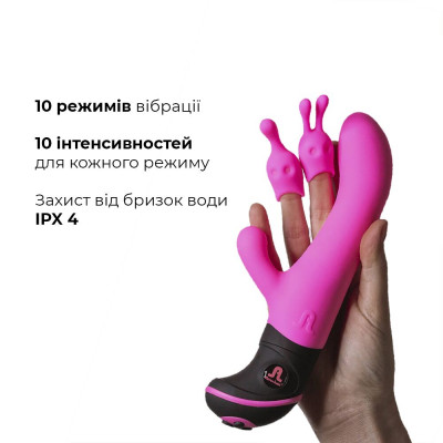 Вібратор Adrien Lastic Butch Cassidy зі змінними насадками для клітора Вібратор Adrien Lastic Butch Cassidy зі змінними насадками для клітора