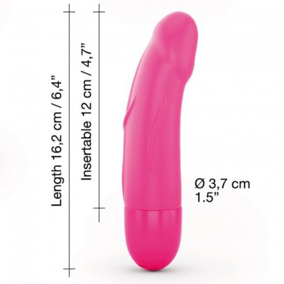 Вібратор Dorcel Real Vibration S Magenta 2.0, діаметр 3,7см, перезаряджається, для точки G, водостій Вібратор Dorcel Real Vibration S Magenta 2.0, діаметр 3,7см, перезаряджається, для точки G, водостій