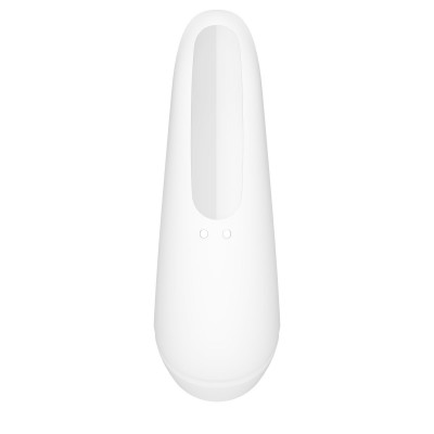 Вакуумный клиторальный стимулятор Satisfyer Curvy 1+ White с управлением через интернет Вакуумный клиторальный стимулятор Satisfyer Curvy 1+ White с управлением через интернет