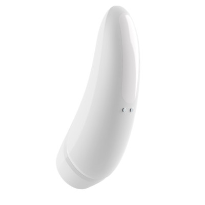 Вакуумный клиторальный стимулятор Satisfyer Curvy 1+ White с управлением через интернет Вакуумный клиторальный стимулятор Satisfyer Curvy 1+ White с управлением через интернет
