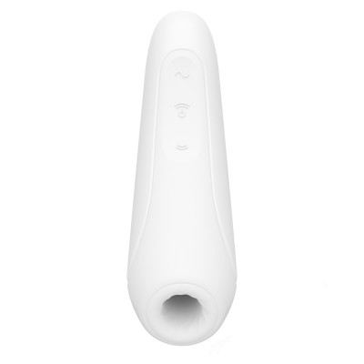 Вакуумный клиторальный стимулятор Satisfyer Curvy 1+ White с управлением через интернет Вакуумный клиторальный стимулятор Satisfyer Curvy 1+ White с управлением через интернет