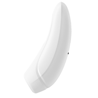 Вакуумный клиторальный стимулятор Satisfyer Curvy 1+ White с управлением через интернет Вакуумный клиторальный стимулятор Satisfyer Curvy 1+ White с управлением через интернет