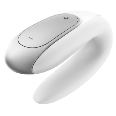 Смарт-вібратор для пар Satisfyer Double Fun (White) з пультом д/к Смарт-вібратор для пар Satisfyer Double Fun (White) з пультом д/к