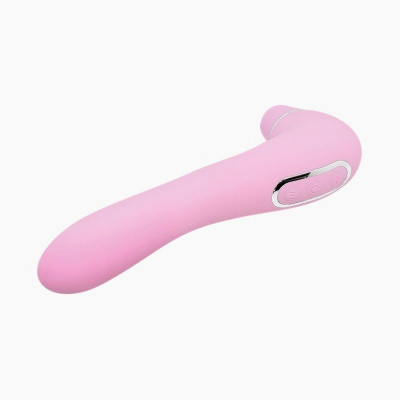 Вибратор и вакуумный клиторальный стимулятор Alive Midnight Quiver Pink - секс-игрушка 2в1 Вибратор и вакуумный клиторальный стимулятор Alive Midnight Quiver Pink - секс-игрушка 2в1