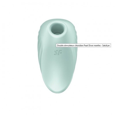 Вакуумный клиторальный стимулятор с вибрацией Satisfyer Pearl Diver Mint Вакуумный клиторальный стимулятор с вибрацией Satisfyer Pearl Diver Mint