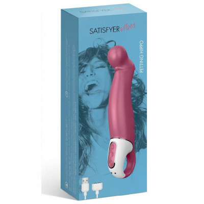 Мощный вибратор Satisfyer Vibes Petting Hippo с гибким стволом, литой силикон, 12 режимов работы Мощный вибратор Satisfyer Vibes Petting Hippo с гибким стволом, литой силикон, 12 режимов работы