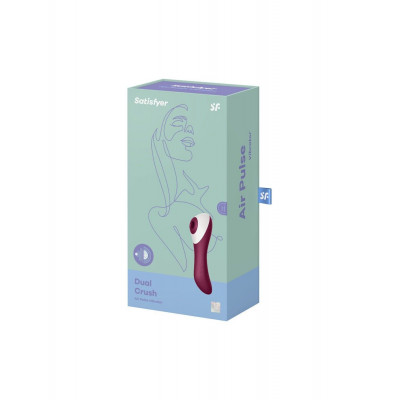 Вакуумный стимулятор с вибрацией Satisfyer Dual Crush Wine Red Вакуумный стимулятор с вибрацией Satisfyer Dual Crush Wine Red