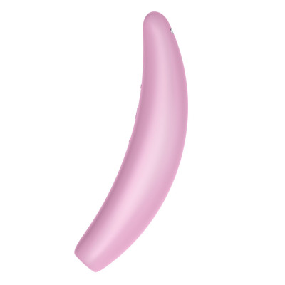 Мощный вакуумный клиторальный стимулятор Satisfyer Curvy 3+ с управлением через интернет Мощный вакуумный клиторальный стимулятор Satisfyer Curvy 3+ с управлением через интернет