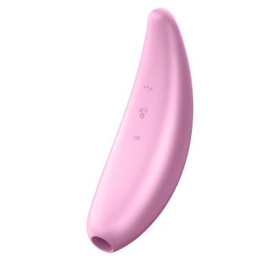 Мощный вакуумный клиторальный стимулятор Satisfyer Curvy 3+ с управлением через интернет Мощный вакуумный клиторальный стимулятор Satisfyer Curvy 3+ с управлением через интернет