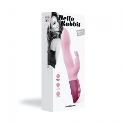 Вібратор-кролик Love To Love Hello Rabbit Rose з гнучким стовбуром і стимуляцією точки G, 2 мотори Вібратор-кролик Love To Love Hello Rabbit Rose з гнучким стовбуром і стимуляцією точки G, 2 мотори