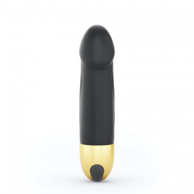 Вібратор Dorcel Real Vibration S Gold 2.0, діаметр 3,7см, перезаряджається, для точки G, водостійкий Вібратор Dorcel Real Vibration S Gold 2.0, діаметр 3,7см, перезаряджається, для точки G, водостійкий