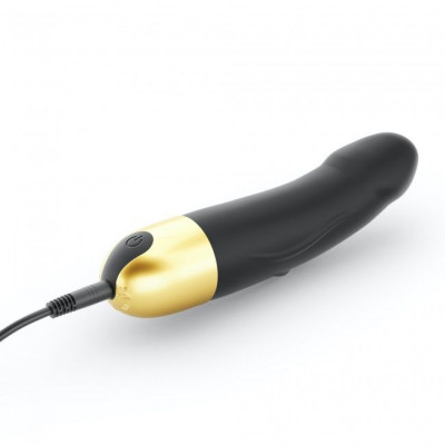 Вібратор Dorcel Real Vibration S Gold 2.0, діаметр 3,7см, перезаряджається, для точки G, водостійкий Вібратор Dorcel Real Vibration S Gold 2.0, діаметр 3,7см, перезаряджається, для точки G, водостійкий