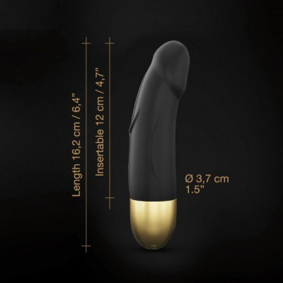 Вібратор Dorcel Real Vibration S Gold 2.0, діаметр 3,7см, перезаряджається, для точки G, водостійкий Вібратор Dorcel Real Vibration S Gold 2.0, діаметр 3,7см, перезаряджається, для точки G, водостійкий