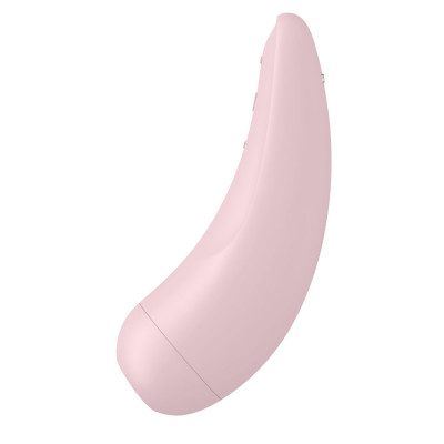 Вакуумный клиторальный стимулятор Satisfyer Curvy 2+ Pink с управлением через интернет Вакуумный клиторальный стимулятор Satisfyer Curvy 2+ Pink с управлением через интернет