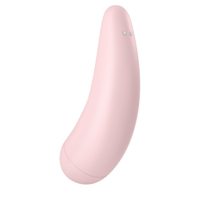 Вакуумный клиторальный стимулятор Satisfyer Curvy 2+ Pink с управлением через интернет Вакуумный клиторальный стимулятор Satisfyer Curvy 2+ Pink с управлением через интернет