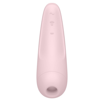 Вакуумный клиторальный стимулятор Satisfyer Curvy 2+ Pink с управлением через интернет Вакуумный клиторальный стимулятор Satisfyer Curvy 2+ Pink с управлением через интернет