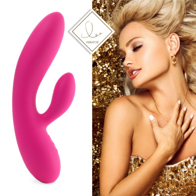 Гибкий вибратор кролик с двумя моторами FeelzToys Lea Rabbit Vibrator Rubine Red Гибкий вибратор кролик с двумя моторами FeelzToys Lea Rabbit Vibrator Rubine Red