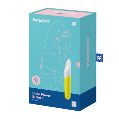 Мінівібратор з гнучким язичком Satisfyer Ultra Power Bullet 7 Yellow Мінівібратор з гнучким язичком Satisfyer Ultra Power Bullet 7 Yellow