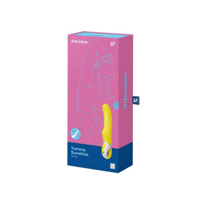 Мощный вибратор Satisfyer Vibes Yummy Sunshine с гибким стволом и стимулирующим рельефом, 12 режимов Мощный вибратор Satisfyer Vibes Yummy Sunshine с гибким стволом и стимулирующим рельефом, 12 режимов