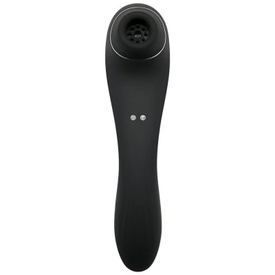 Вибратор и вакуумный клиторальный стимулятор Alive Midnight Quiver Black - секс-игрушка 2в1 Вибратор и вакуумный клиторальный стимулятор Alive Midnight Quiver Black - секс-игрушка 2в1