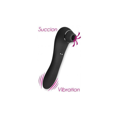 Вибратор и вакуумный клиторальный стимулятор Alive Midnight Quiver Black - секс-игрушка 2в1 Вибратор и вакуумный клиторальный стимулятор Alive Midnight Quiver Black - секс-игрушка 2в1