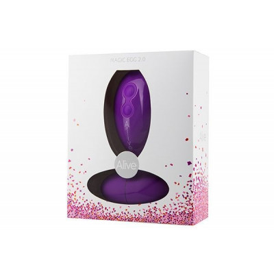 Виброяйцо Alive Magic Egg 2.0 Purple с пультом ДУ, на батарейках Виброяйцо Alive Magic Egg 2.0 Purple с пультом ДУ, на батарейках