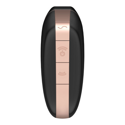 Вакуумный клиторальный стимулятор Satisfyer Love Triangle Black с управлением через интернет Вакуумный клиторальный стимулятор Satisfyer Love Triangle Black с управлением через интернет