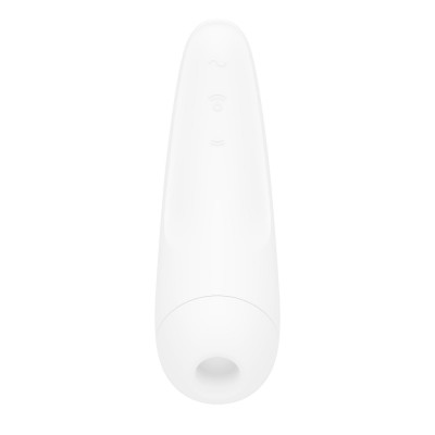 Вакуумный клиторальный стимулятор Satisfyer Curvy 2+ White с управлением через интернет Вакуумный клиторальный стимулятор Satisfyer Curvy 2+ White с управлением через интернет