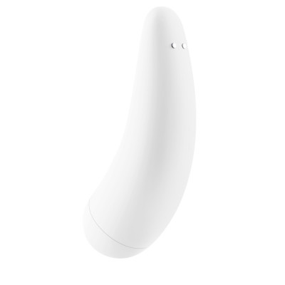 Вакуумный клиторальный стимулятор Satisfyer Curvy 2+ White с управлением через интернет Вакуумный клиторальный стимулятор Satisfyer Curvy 2+ White с управлением через интернет