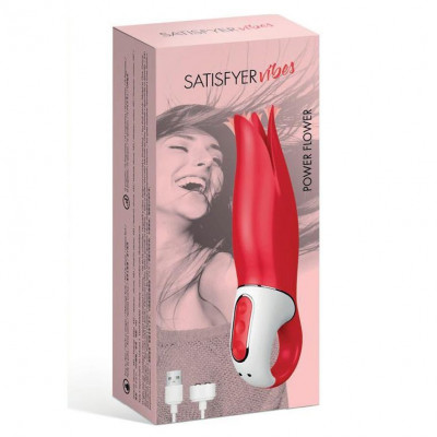 Мощный вибратор Satisfyer Vibes Power Flower с нежными трепещущими лепестками, 12 режимов работы Мощный вибратор Satisfyer Vibes Power Flower с нежными трепещущими лепестками, 12 режимов работы